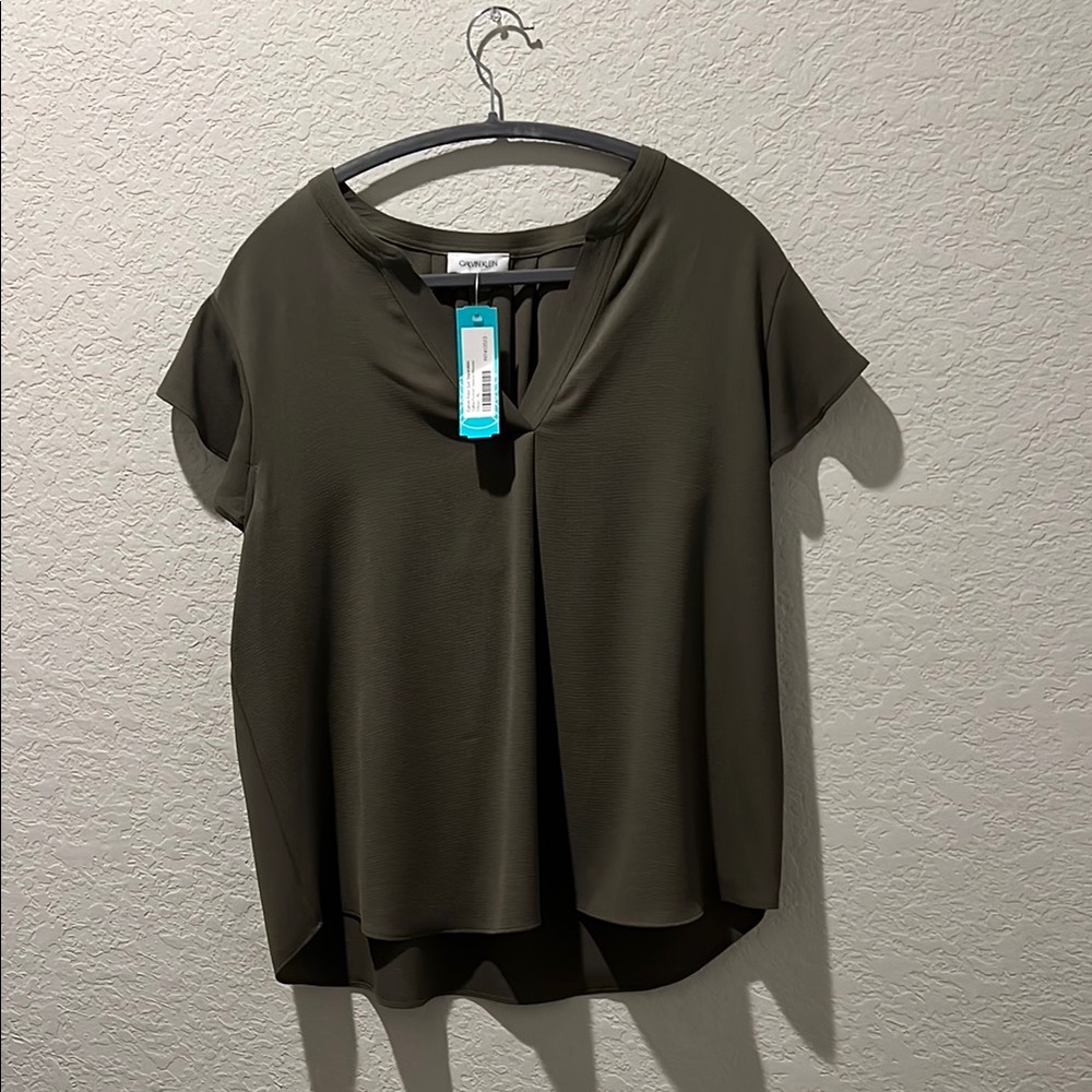 Universal Thread Green Relaxed Blouse Cap Sleeve